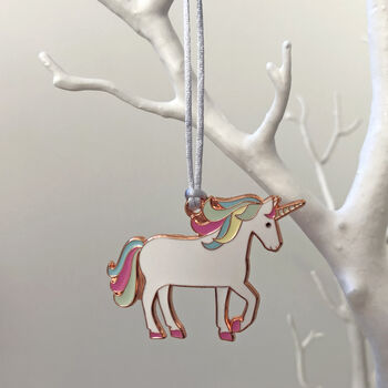 Unicorn Christmas Tree Decoration, 4 of 4