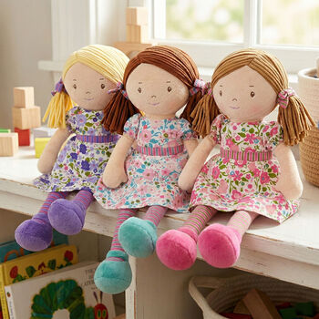 Fran Rag Doll With Personalised Fleece Blanket, 6 of 8