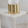 Contemporary Ivory Marble Candlestick, thumbnail 3 of 3