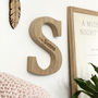 Personalised New Baby Raw Oak Letter, thumbnail 1 of 4