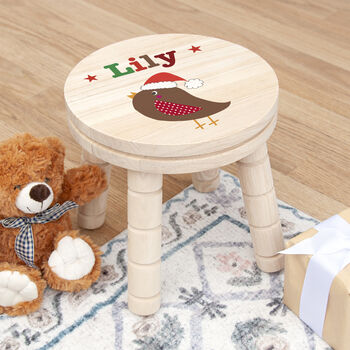 Personalised Kid’s Robin Wooden Stool, 3 of 5