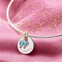 Personalised Disc Birthstone Bangle, thumbnail 3 of 8