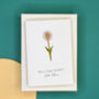 Miniature Engraved Flower Teacher Thank You Card, thumbnail 7 of 12