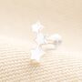 Sterling Silver Triple Star Piercing Earring, thumbnail 1 of 4
