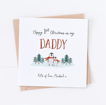 Personalised First Christmas As My Daddy Card, 2 of 2