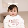 One Derful Embroidered Rainbow First Birthday Sweatshirt, thumbnail 1 of 4