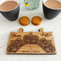 Oak Veneer Personalised Jigsaw Coasters Hindu Design, thumbnail 5 of 7