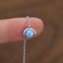 Sterling Silver Blue Opal Planet Threader Earrings, thumbnail 9 of 11
