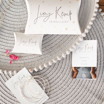 Sterling Silver Textured Moon Charm Hoops, 3 of 3