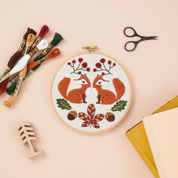 Beginner Fox Embroidery Diy Kit, 4 of 5