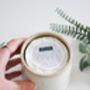 Speckled Clay Candle Pot With Refill Snowdrop White, thumbnail 3 of 5