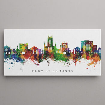 Bury St Edmunds Skyline Cityscape Art Print, 2 of 12