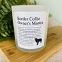 Fun Personalised Border Collie Owner Affirmation Candle, thumbnail 3 of 11