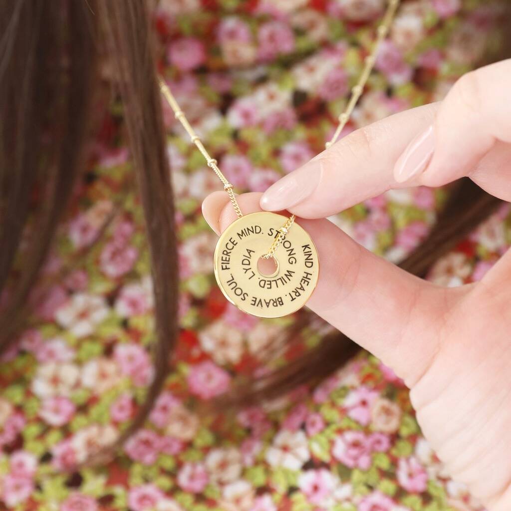 Personalised Message Of Affirmation Ring Necklace, 1 of 12
