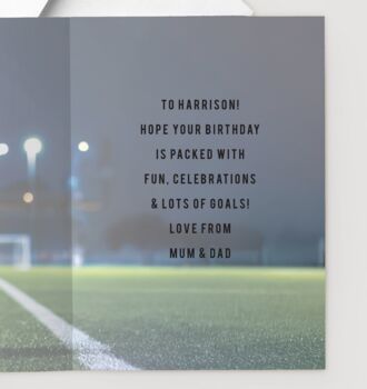 Personalised Football Birthday Card, 3 of 6