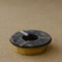 Handmade Anthracite Marble And Brass Ashtray, thumbnail 1 of 3