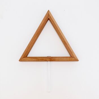Japanese Triangular Wooden Wall Frame S Size Natural, 2 of 5