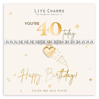 Happy 40th Birthday Bracelet Gift, 2 of 5
