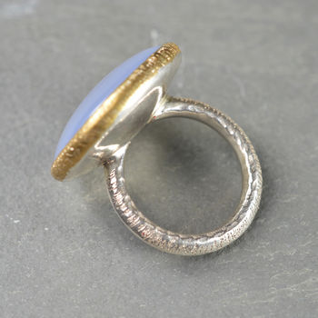 Sorrel Ring Chalcedony, Gold And Silver, 3 of 4