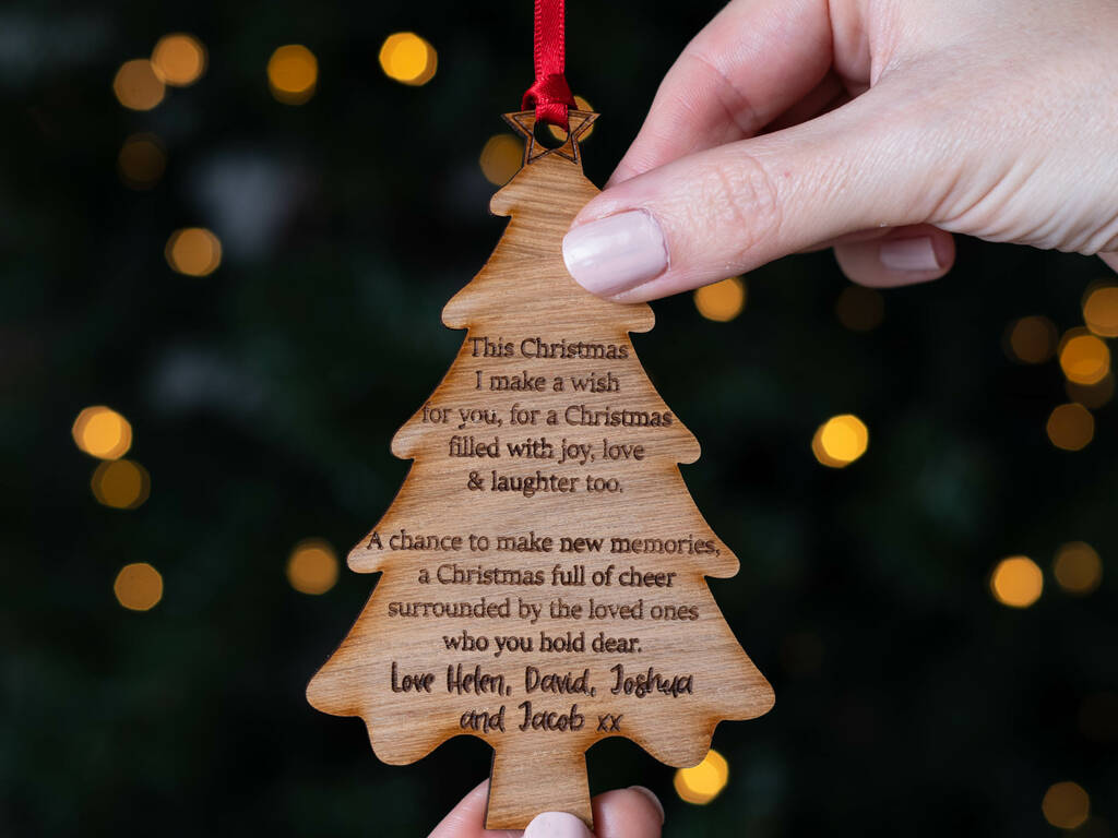 Wishes　Tree　Sprinkled　Decoration　Magic　By　with　Personalised　Christmas