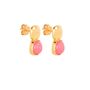 Glossy Gold And Blushing Pink Stud, thumbnail 2 of 4