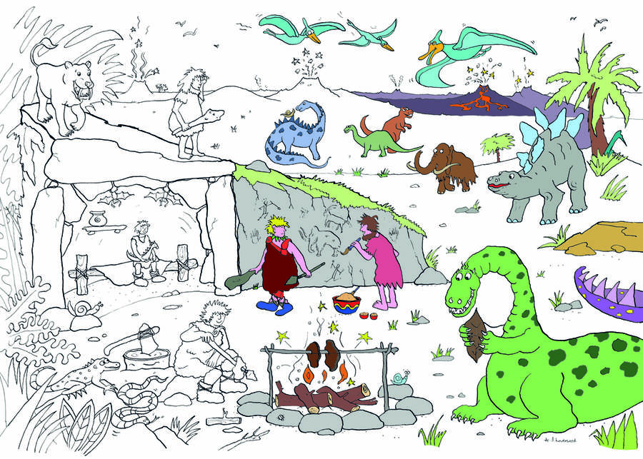 Dinosaur Adventure Colouring In Poster, 1 of 6