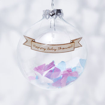 Personalised Baby Confetti Bauble, 5 of 6