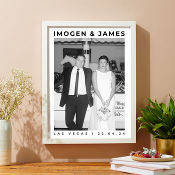 Personalised Large Wedding Day Photo Frame, 2 of 2