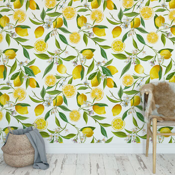Lemon Tree Feature Wallpaper, 3 of 4