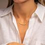 Curved Skinny Bar Message Personalised Necklace, thumbnail 3 of 10