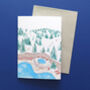 Christmas Ski Resort Card, thumbnail 1 of 2