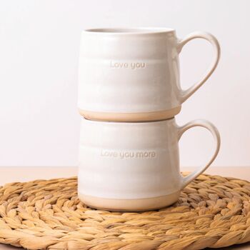 Love You Love You More Set Of Two Mugs, 2 of 4