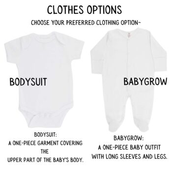 New Baby Announcment Personalised Bodysuit, 9 of 9