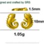 Sterling Silver Chameleon Stud Earrings, thumbnail 6 of 8