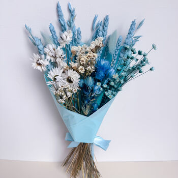 Mini Blue Daisy Dried Flower Arrangement, 2 of 6