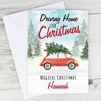 Personalised Driving Home For Christmas Card, 2 of 4