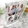 Personalised Freestanding Four Photo Grid Giant Crystal Block 19.5cm X 14cm Portrait, thumbnail 2 of 7