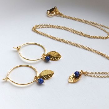 Lapis Lazuli And Leaf Jewellery Set, 6 of 7