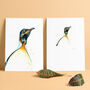 Inky Penguin Illustration Print, thumbnail 2 of 7