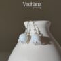 Sterling Silver 925 Simple White Lilly Of The Valley Dangle Earrings, thumbnail 2 of 3