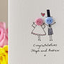 Personalised 'Button Wedding' Handmade Card, thumbnail 1 of 12