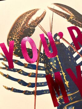 Personalised You're My Lobster Print, 4 of 5
