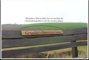 Wooden Engraved Memorial Bench Plaque, 2 of 6