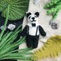 Handmade Felt Posh Panda Hanging Decoration, thumbnail 2 of 3