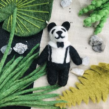 Handmade Felt Posh Panda Hanging Decoration, 2 of 3