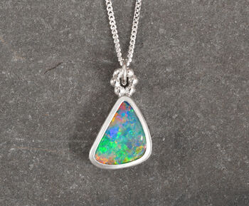 Special Order Australian Raindrop Opal Doublet Necklace, 4 of 4