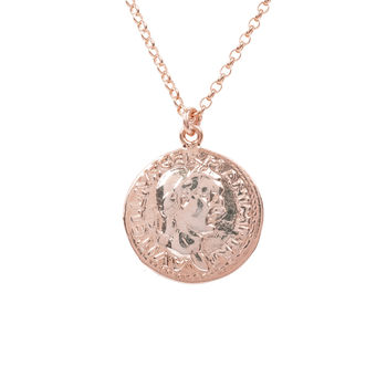 Roman Coin Pendant Necklace Gold Plated Silver, 3 of 7