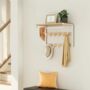 Wall Mounted Coat Rack With Removable Hooks, thumbnail 1 of 12