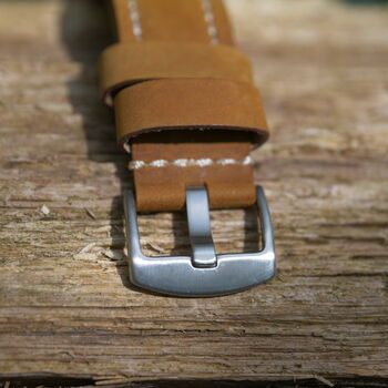 Large Nalu Bamboo Watch Leather Strap, 6 of 12