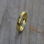 Hammered Effect Wedding Band In 18ct Yellow Gold, thumbnail 3 of 4